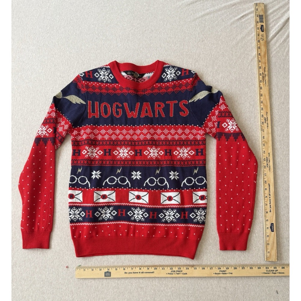 Harry Potter Kids Small Red Long Sleeve Christmas Sweater